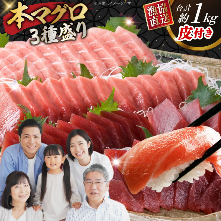 【ふるさと納税】 マグロ 本マグロ 大トロ 中トロ 赤身 詰め合わせ 総計1kg [大村湾漁業 長崎県 東彼杵町 hs42bag670025] まぐろ マグロ 鮪 魚 大トロ 中トロ 赤身 3種盛り さしみ 刺身 寿司 すし まぐろ丼 高級 冷凍｜長崎県東彼杵町