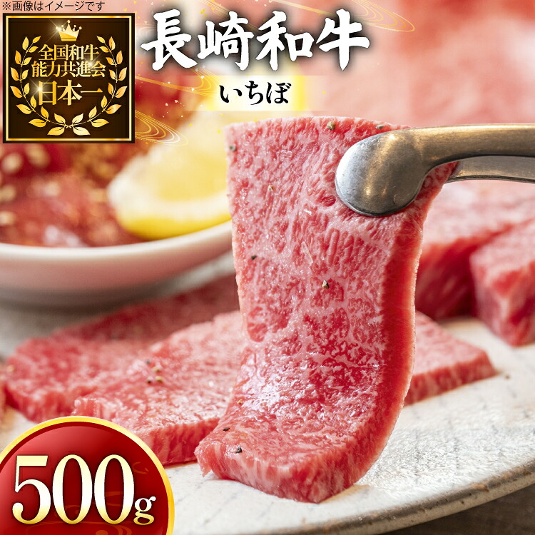 【ふるさと納税】 牛肉 長崎和牛 焼肉用 いちぼ 500g [黒牛 長崎県 東彼杵町 hs42bag750075] 希少部位 イチボ 赤身 お肉 牛肉｜長崎県東彼杵町