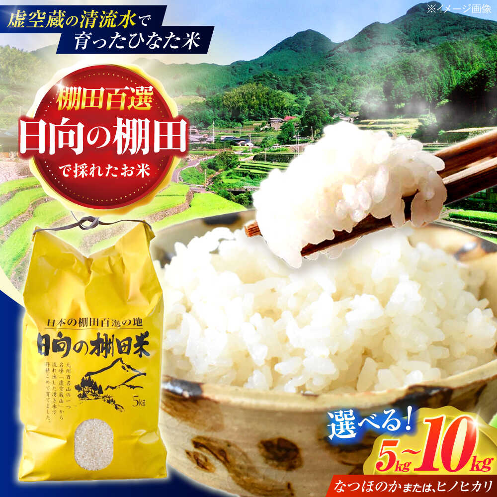 【ふるさと納税】＜容量選べる＞【数量限定】【令和8年産】棚田 米 『ひなた米』 5kg・10kg 【木場中山間管理組合】[OCM041] なつほのか ヒノヒカリ 白米 米 お米 こめ 長崎 川棚 kome gohann hakumai｜長崎県川棚町