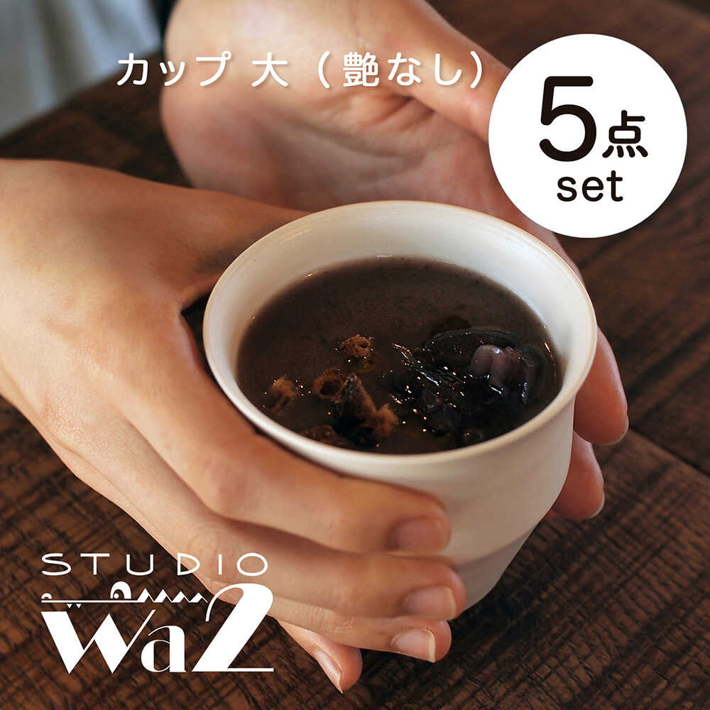 【ふるさと納税】【波佐見焼】KINU 優勝杯 大 5点書き割り（艶なし）【studio wani】[MB74]