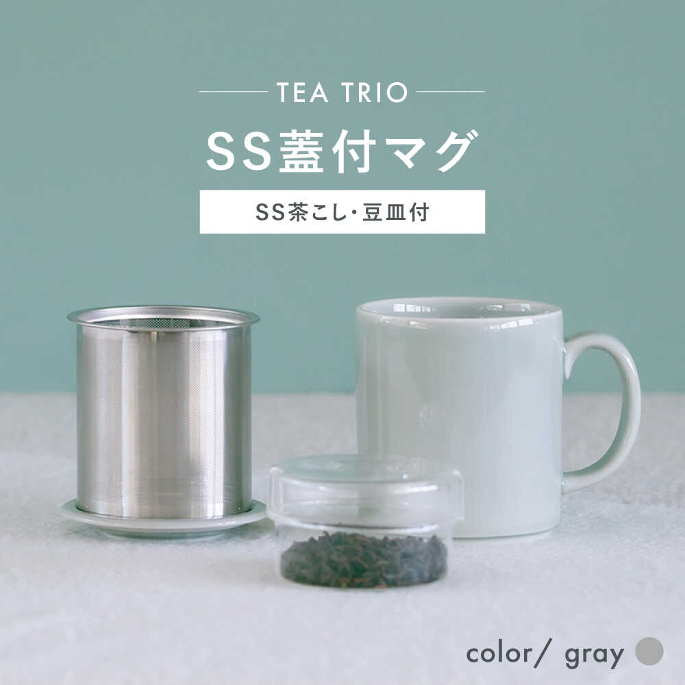 【ふるさと納税】【波佐見焼】TEA TRIO SS蓋付マグ 〈gray〉 1点【西海陶器】[OA466]