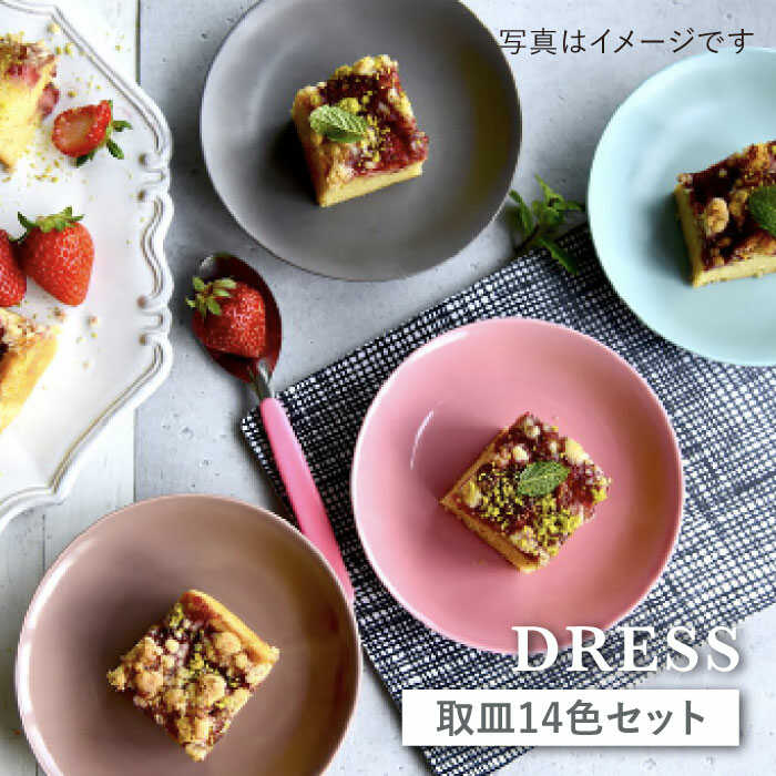 【ふるさと納税】【波佐見焼】料理を引き立たせる 取皿 14色セット 食器 皿 【DRESS】 [SD34]｜長崎県波佐見町