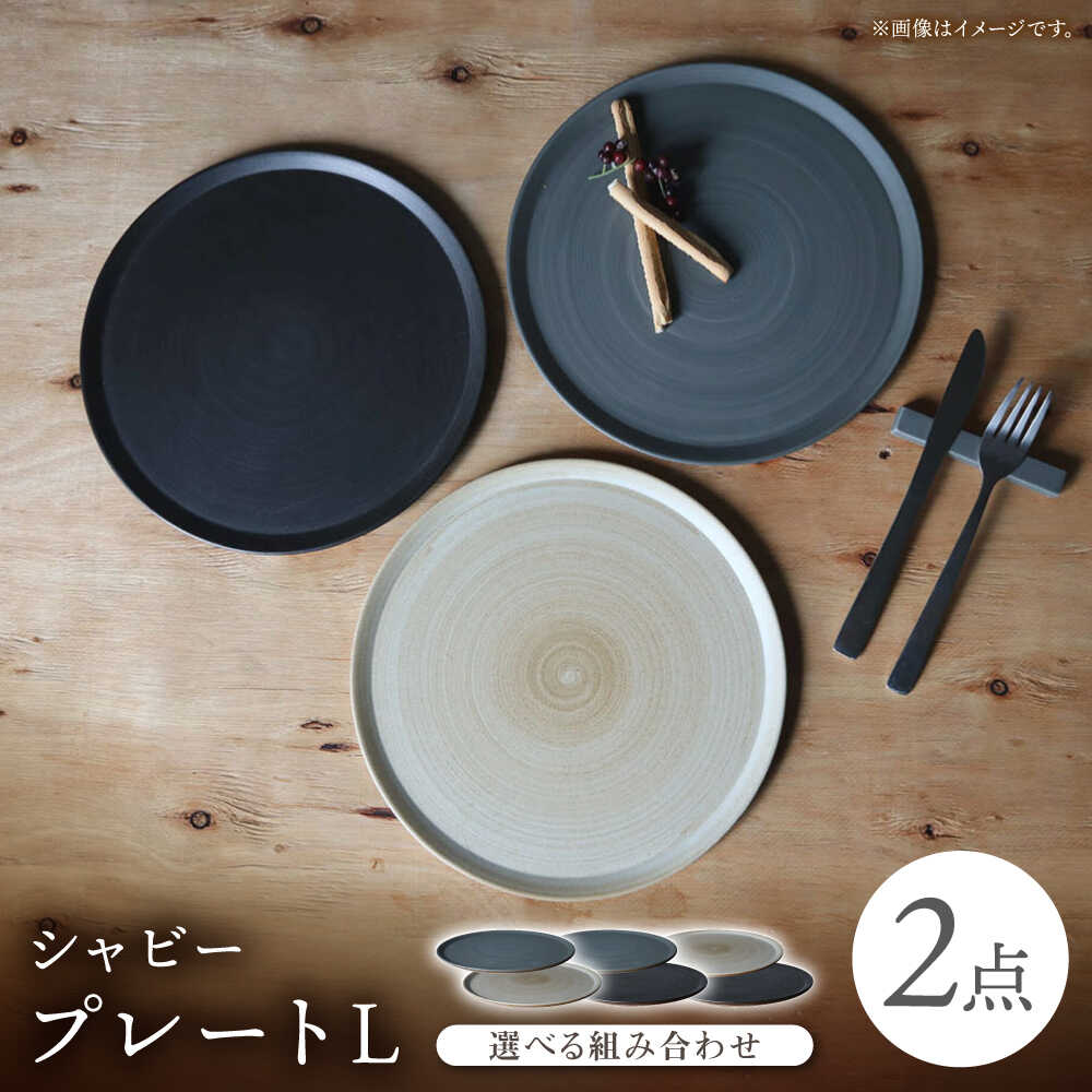 【ふるさと納税】【波佐見焼】選べる3color IREKO シャビー 一皿L 2点【浜陶】[XA85]