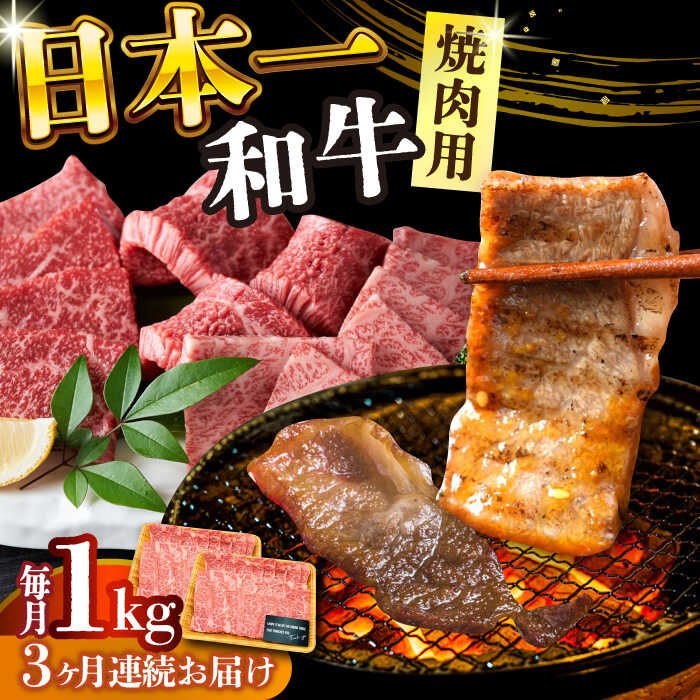 【ふるさと納税】【全3回定期便】【A4～A5】長崎和牛焼肉用　1kg（500g×2p）【株式会社 MEAT PLUS】[DBS038]