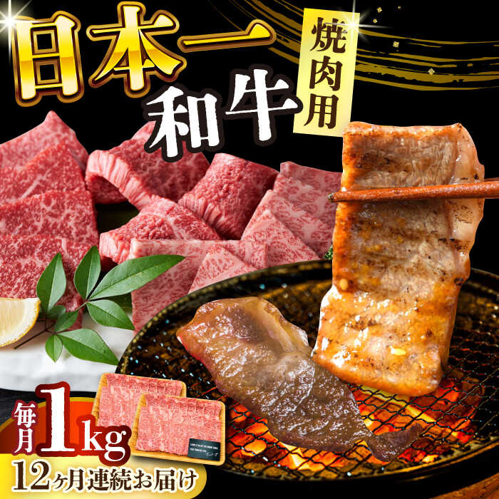 【ふるさと納税】【全12回定期便】【A4～A5】長崎和牛 焼肉用 1kg（500g×2p）【株式会社 MEAT PLUS】[DBS040] 焼肉用 焼肉 焼き肉 やきにく 国産 国産和牛 贅沢 和牛 牛肉 和牛焼き肉 贈答 ギフト