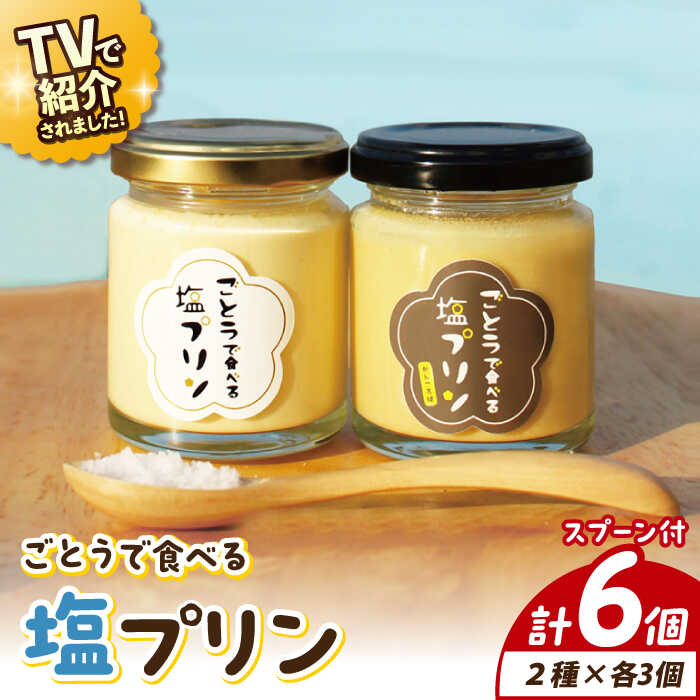 【ふるさと納税】【ヒルナンデスで紹介されました！】ごとうで食べる 塩プリン 6個 椿スプーン付き プリン 塩 スイーツ 椿 椿木工 スプーン 芋 【虎屋】 [RBA047]｜長崎県新上五島町
