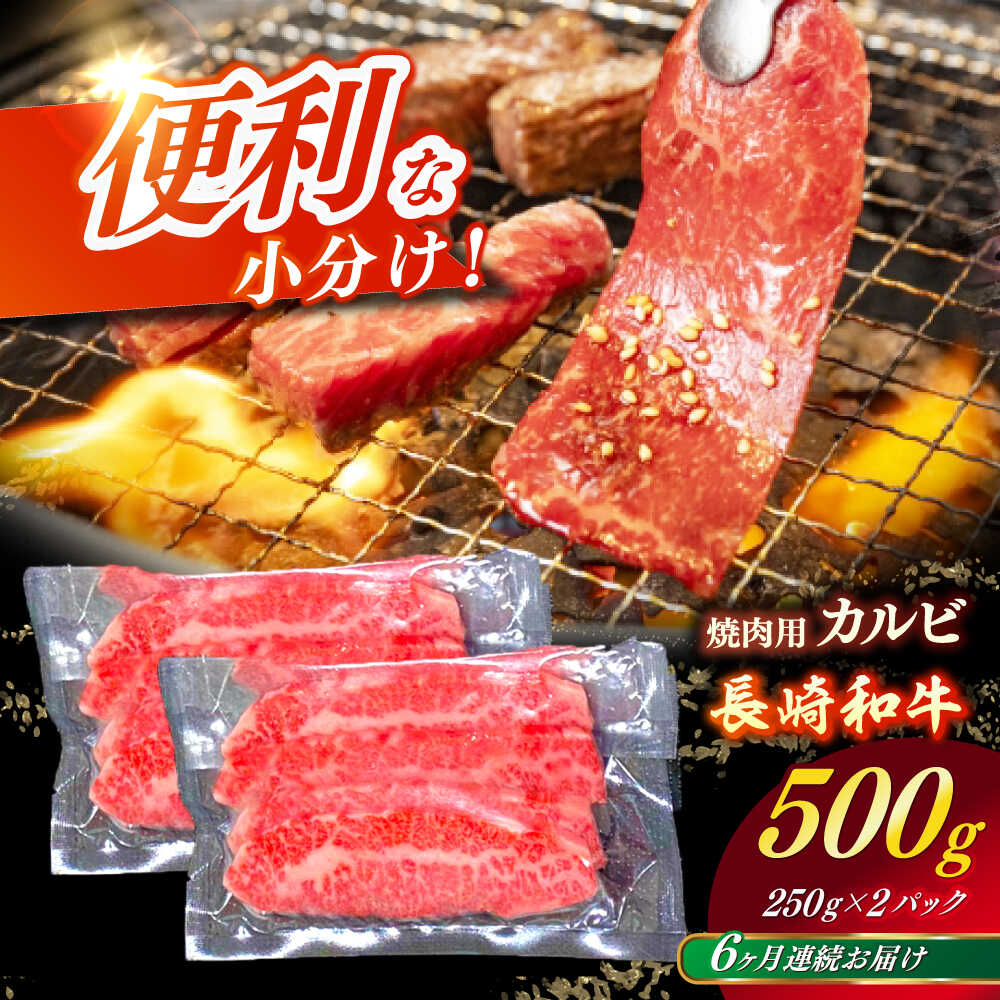 【ふるさと納税】【全6回定期便】 【日本一の和牛】長崎和牛（A4ランク以上）カルビ焼肉用500g 【株式会社時愉亭】[RCE019]｜長崎県新上五島町