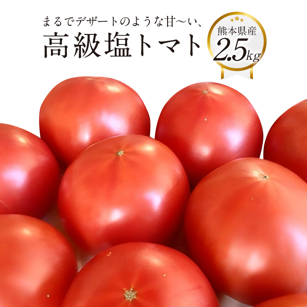 【ふるさと納税】まるでデザートのような甘～い 高級塩トマト 2.5kg×1箱 熊本県産 トマト 高糖度 塩トマト 野菜 熊本産 九州 熊本県 送料無料 【2026年1月下旬発送開始】