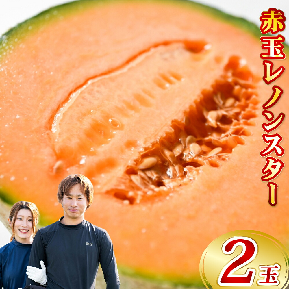 【ふるさと納税】赤玉レノンスター 2玉 メロン めろん 果肉 赤肉 くだもの 果物 果実 フルーツ ギフト 贈答 熊本県産 国産 九州 熊本県 送料無料 【2026年5月下旬発送開始】