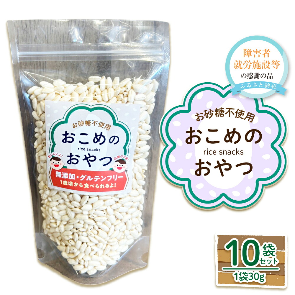 【ふるさと納税】おこめのおやつ 10袋セット ｜ おやつ 無添加 お菓子 おかし 砂糖不使用 安心 美味しい やさしい味わい 素材本来 九州 熊本県 送料無料｜熊本県