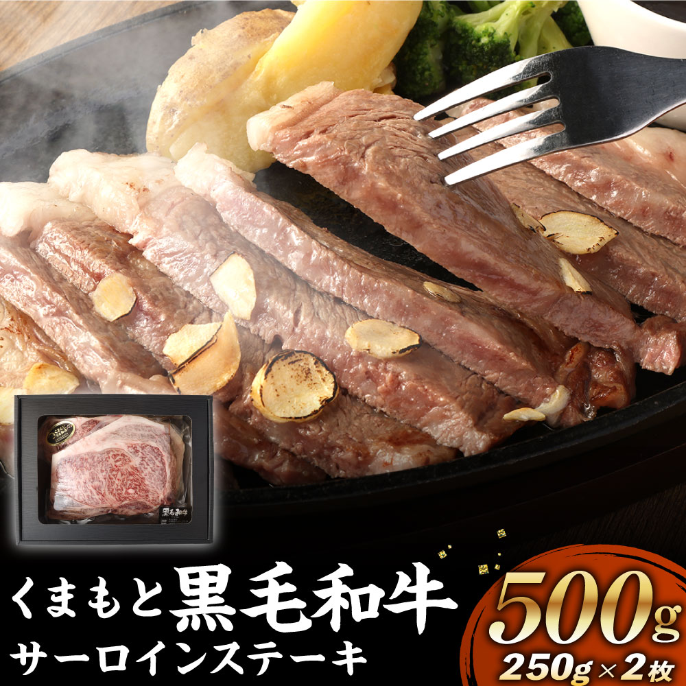 【ふるさと納税】 くまもと黒毛和牛 サーロインステーキ 250g&times;2 合計500g ギフトBOX入り ステーキ ステーキ肉 すてーき サーロイン 肉 にく 牛肉 牛 うし 黒毛和牛 ギフト 贈答 贈り物 冷凍 国産 熊本県 送料無料｜熊本県 16,280円