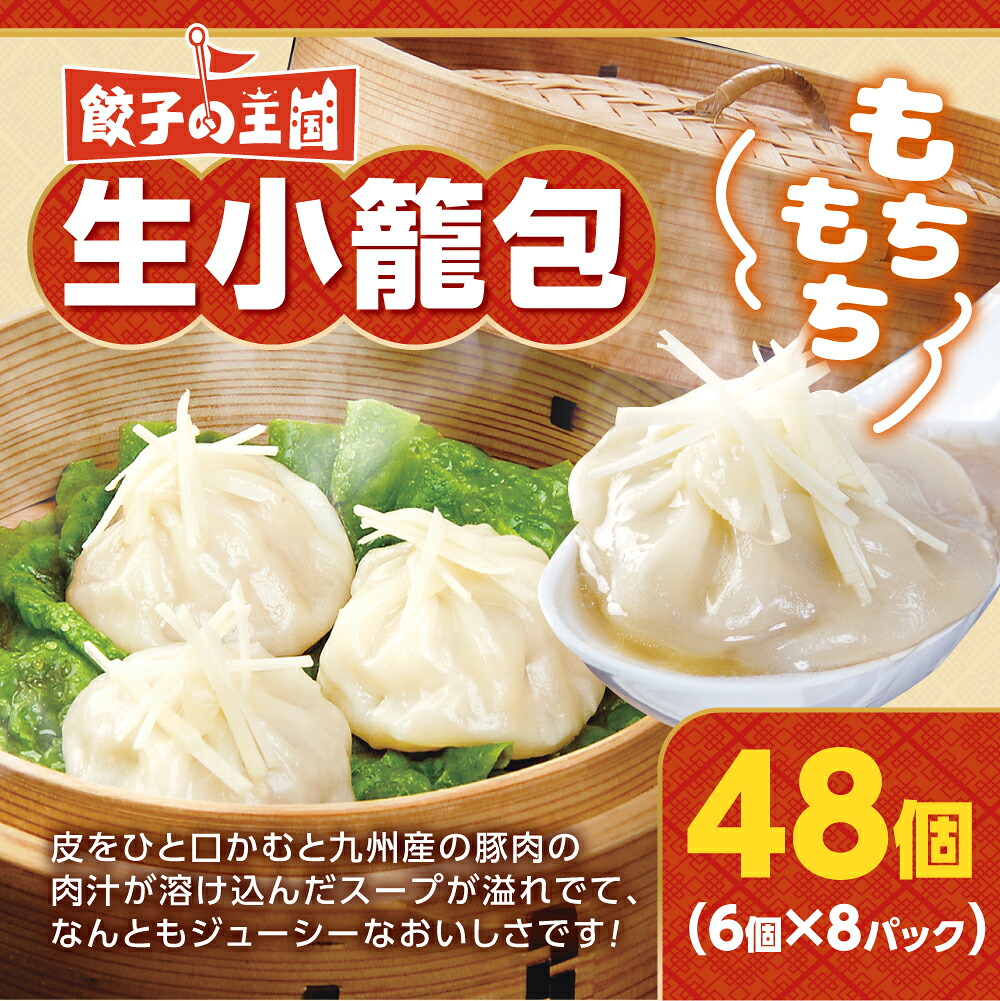【ふるさと納税】＜ R8年熊本地震復興支援 ＞ 餃子の王国 生小籠包 48個 小籠包 ショウロンポウ 中華 中華惣菜 惣菜 お惣菜 おかず 点心 もちもち 皮 豚肉 肉汁 お肉 ジューシー 熊本市 国産 冷凍 送料無料