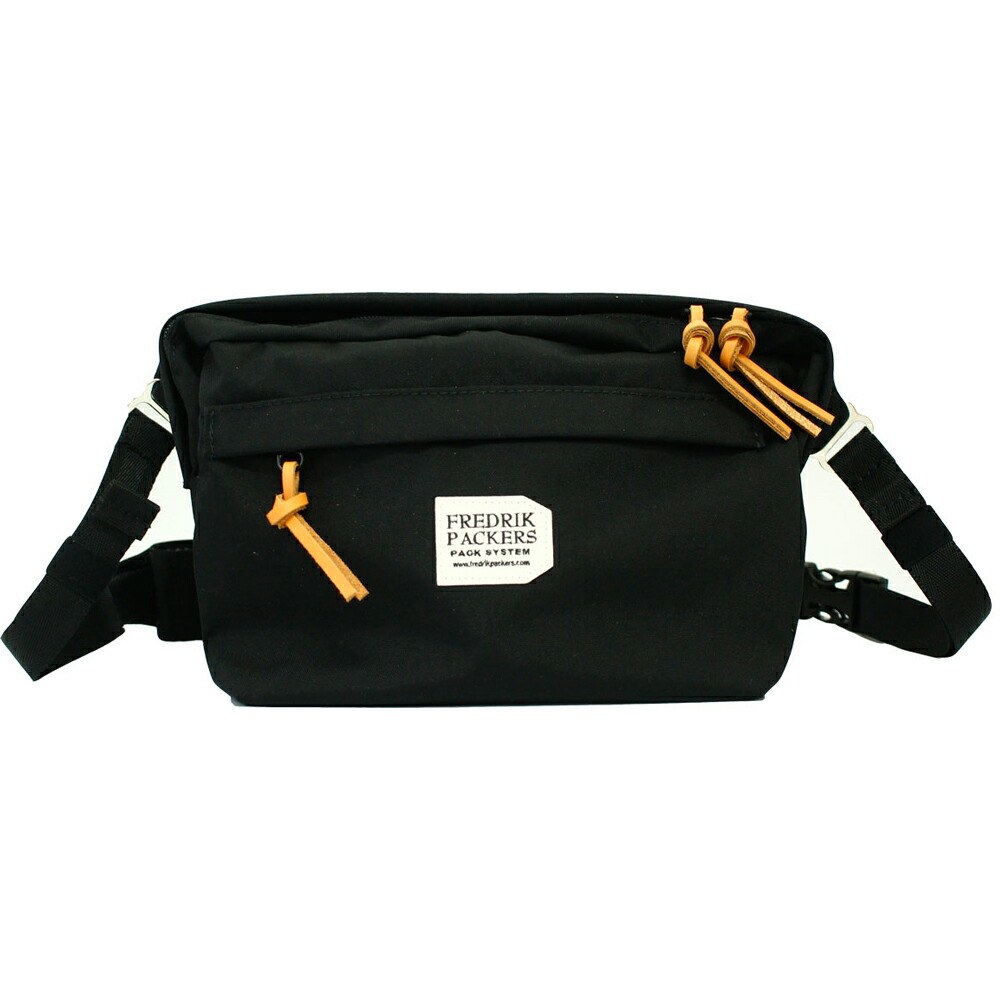 【ふるさと納税】 FREDRIK PACKERS  500D FUNNY PACK (BLACK／NAVY) 2色 フレドリックパッカーズ ショルダーバッグ 飛脚屋御徒面子 膝掛け 曲がった掛け メンズ レディース 黒 紺 黒いこと 米国海軍 日本製 熊本県 貨物輸送無料