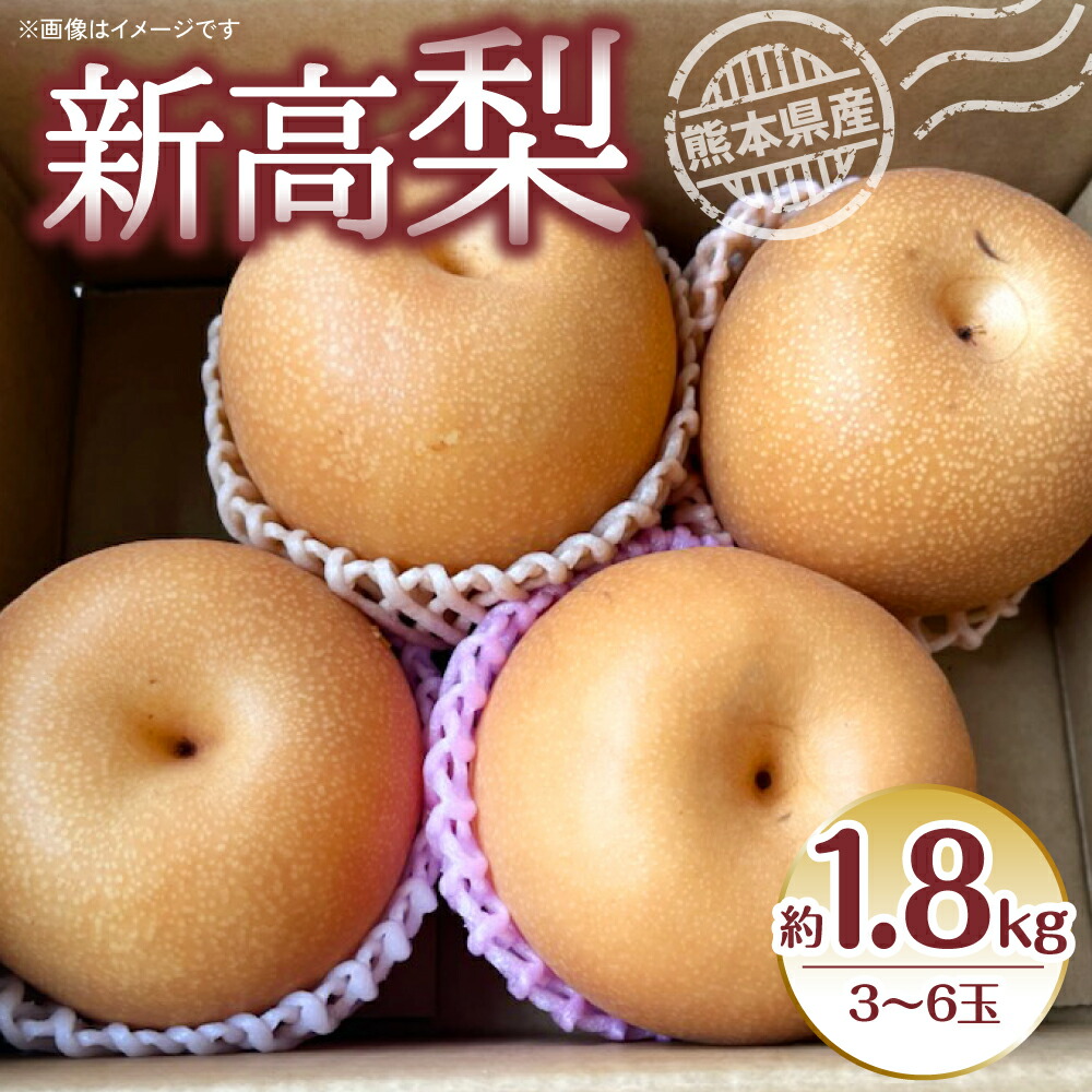 【ふるさと納税】【先行予約】新高梨 約1.8kg 3~6玉 梨 なし ナシ 新高 果物 フルーツ 旬 期間限定 熊本県 八代市 送料無料【2025年9月上旬より順次発送】