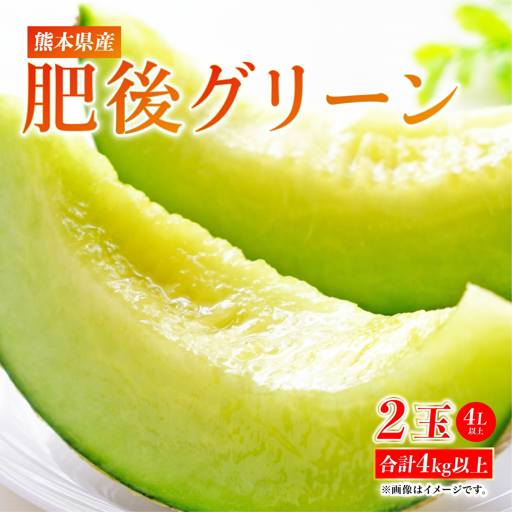 【ふるさと納税】熊本県産 肥後グリーンメロン 2玉 4L以上（合計4Kg以上） 果物 フルーツ 肥後グリーン フレッシュ ジューシー 甘い 糖度 旬の果物 あふれる果汁 デザート 送料無料