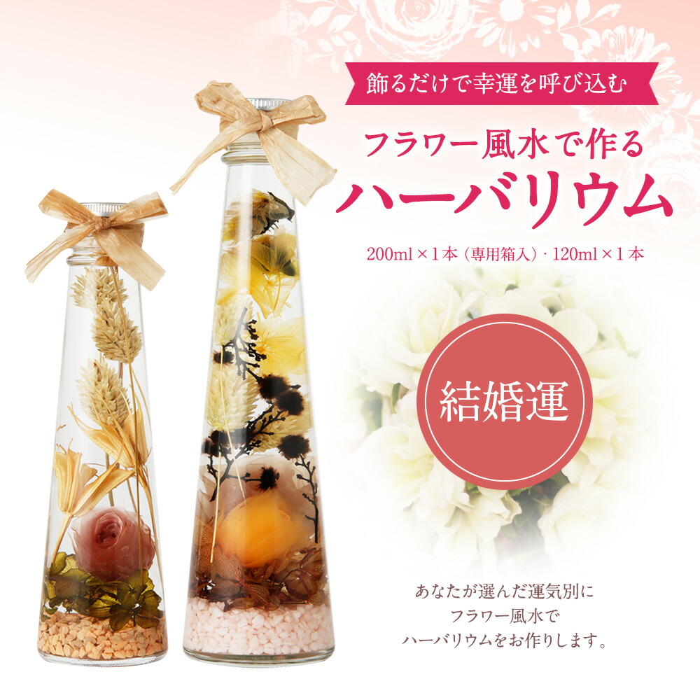 楽天市場 ふるさと納税 フラワー風水で作るハーバリウム 結婚運 2本セット 0ml 1本 専用箱入 1ml 1本 プリザーブドフラワー ドライ フラワー 運気別 送料無料 熊本県人吉市