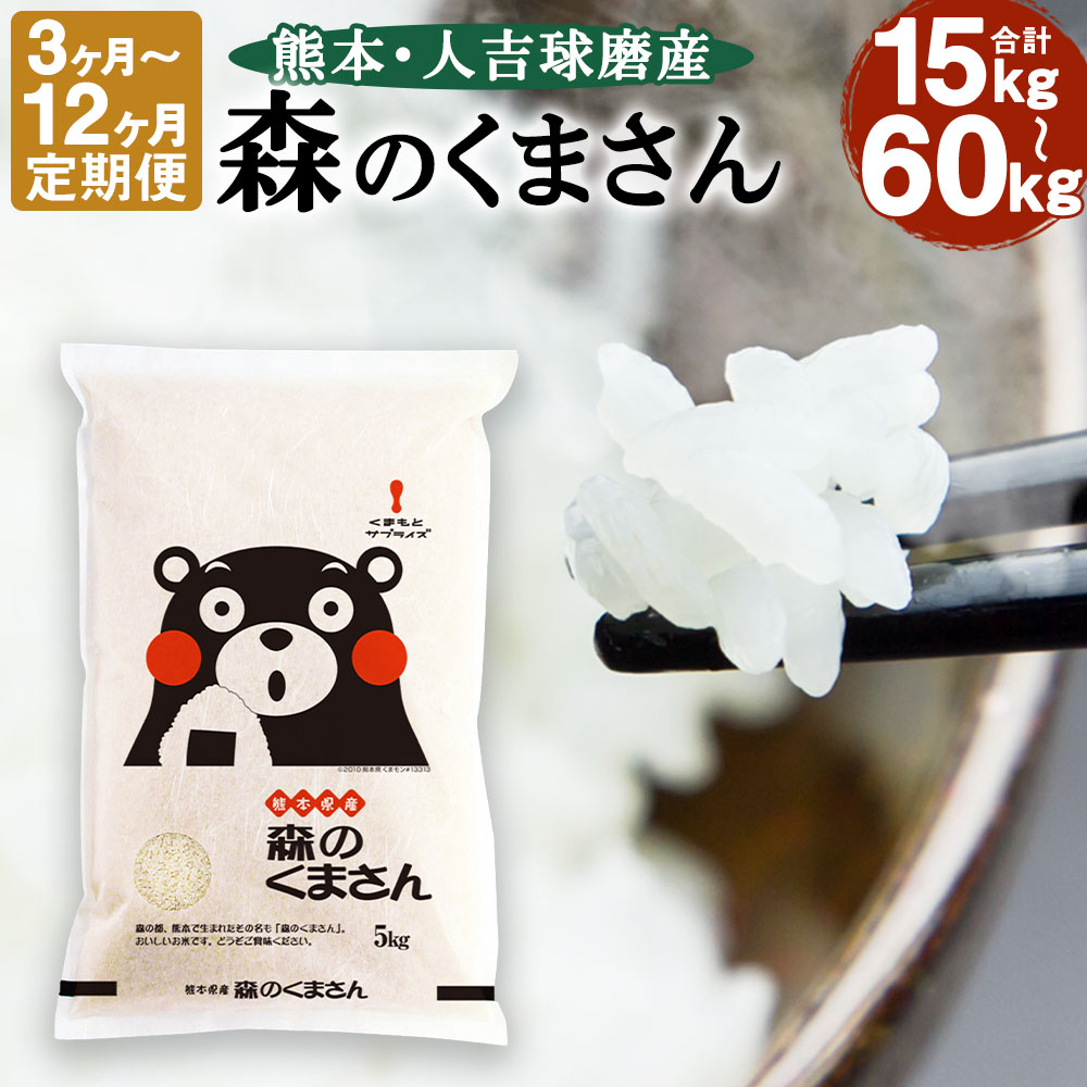 【ふるさと納税】【選べる定期便】熊本 人吉球磨産 森のくまさん 5kg 3ヶ月定期便/6ヶ月定期便 米 白米 精米 お米 国産 九州産 熊本県産 送料無料