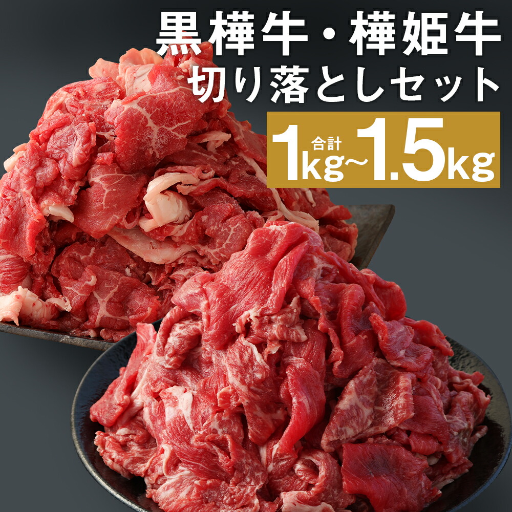 【ふるさと納税】黒樺牛・樺姫牛 切り落としセット 合計1kg/合計1.5kg 選べる内容量 食べ比べ 2種類 セット お肉 牛肉 和牛 はなひめうし くろはなぎゅう スライス 熊本県産 九州産 国産 冷凍 送料無料｜熊本県人吉市