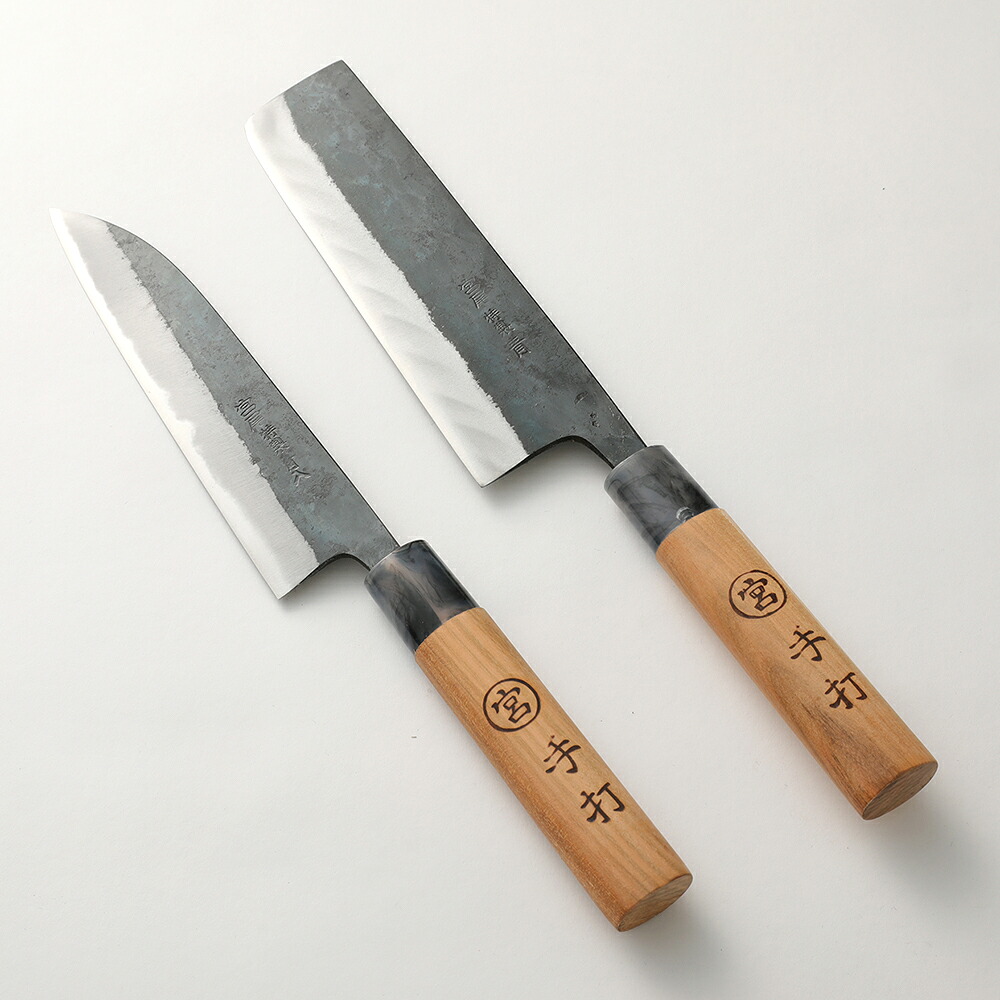 【ふるさと納税】家庭用 料理 包丁 菜切包丁 165mm 重さ150g 全長310mm さつま包丁 165mm 重さ100g 全長310mm 2本セット 万能 刃物 両刃 送料無料｜熊本県水俣市 46,200円
