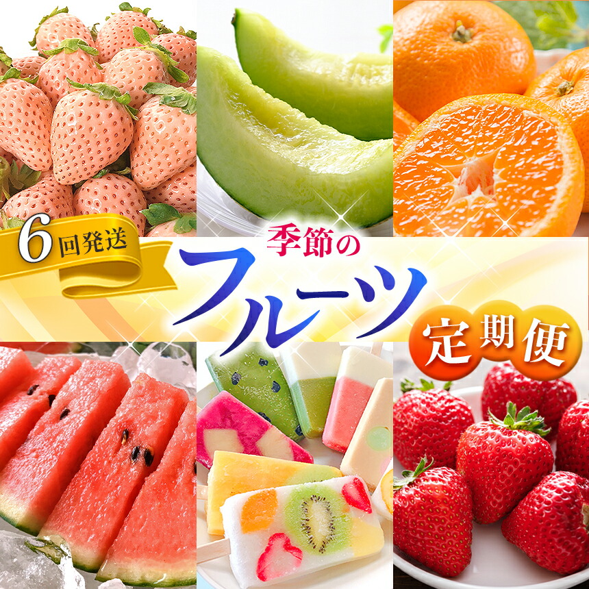 【ふるさと納税】フルーツ 定期便 6回 白いちご 苺 不知火 メロン すいか アイス みかん 果実 淡雪 柑橘 | 玉名 熊本