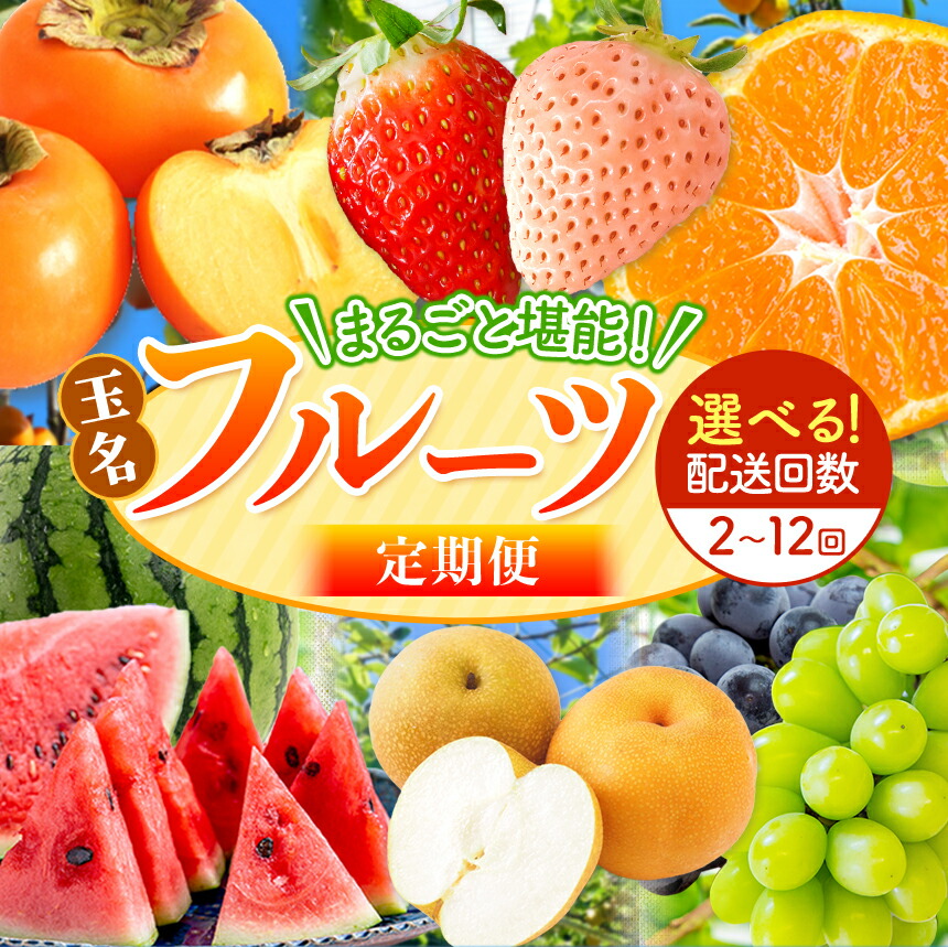 【ふるさと納税】 【 定期便 】 まるごと 堪能 ！ 人気 フルーツ | 玉名 熊本 みかん 赤 いちご 白いちご 不知火 スイカ メロン 黒 ぶどう シャインマスカット 梨 太秋 柿 旬 果物 2回 ~ 12回 1年