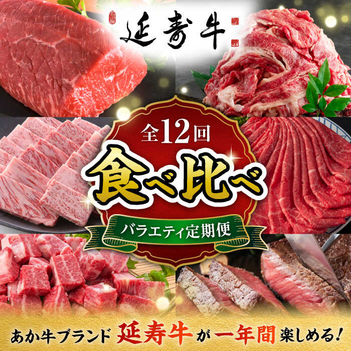 【ふるさと納税】【12回定期便】熊本県産 あか牛『延寿牛』 贅沢食べ比べ【有限会社 九州食肉産業】[ZDQ170]