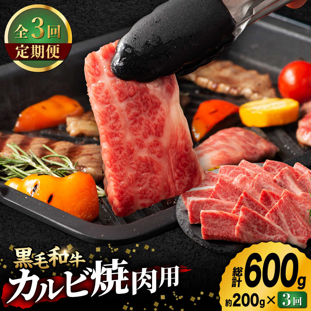 【ふるさと納税】【3回定期便】九州産 藤彩牛 バラ カルビ 焼肉用 1650 [ZDT033]