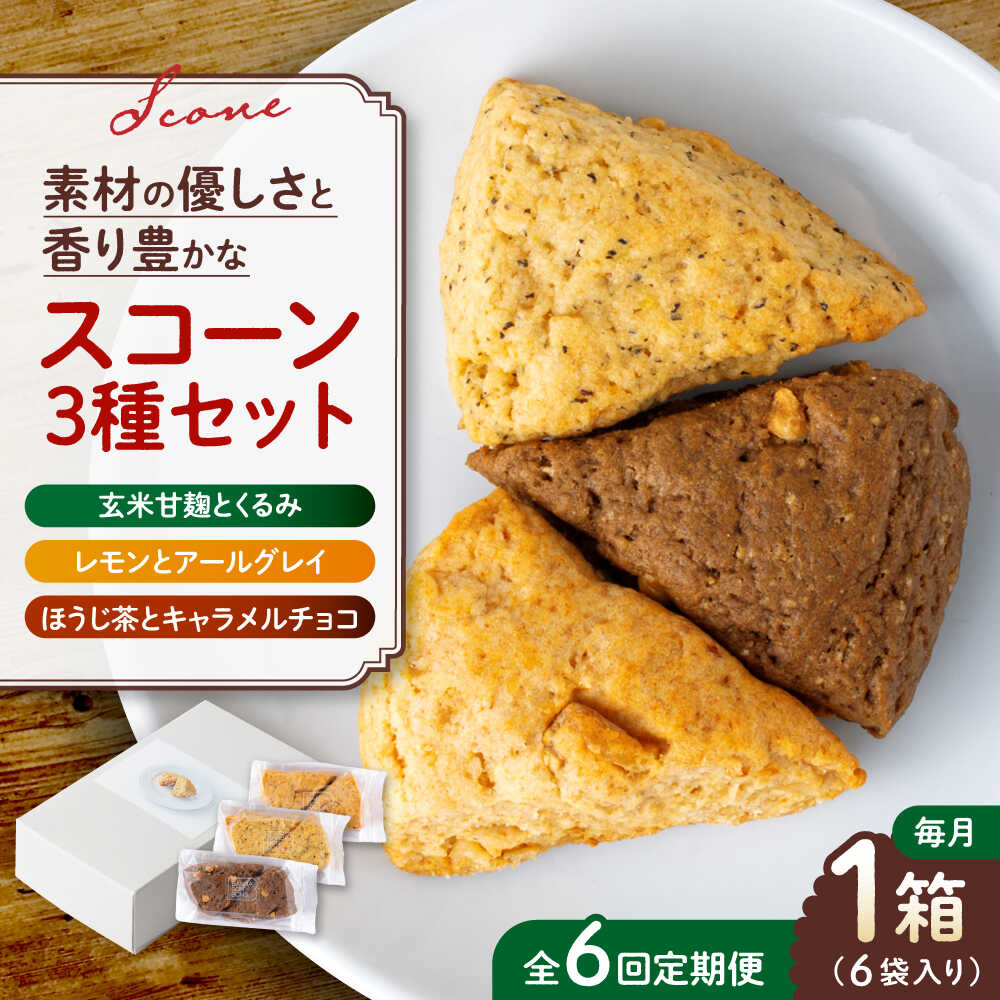 【ふるさと納税】【全6回定期便】山鹿の恵み香り豊かなスコーンセット（3種類×2個）【BANBA BON BONS】[ZDW007]