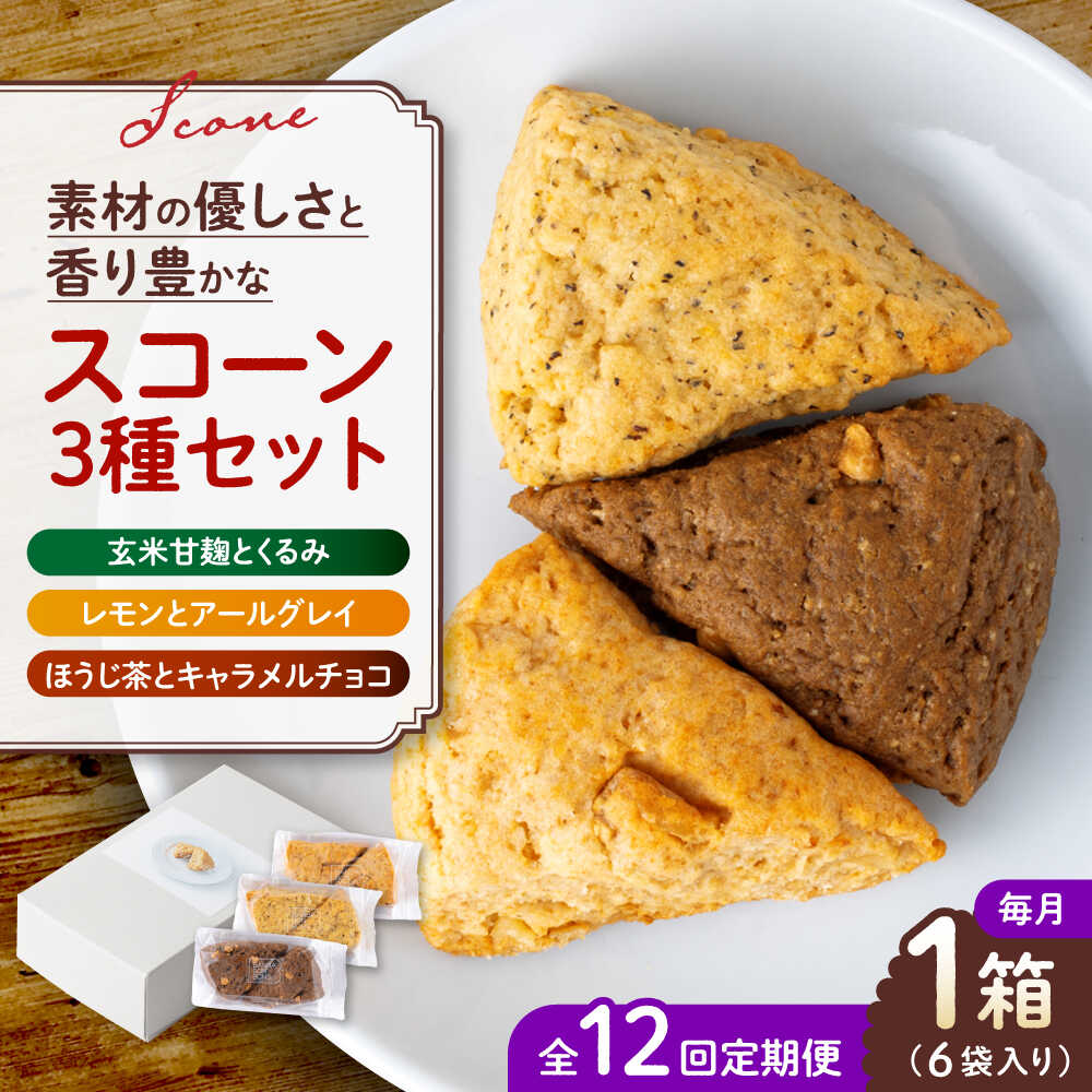 【ふるさと納税】【全12回定期便】山鹿の恵み香り豊かなスコーンセット（3種類×2個）【BANBA BON BONS】[ZDW008]