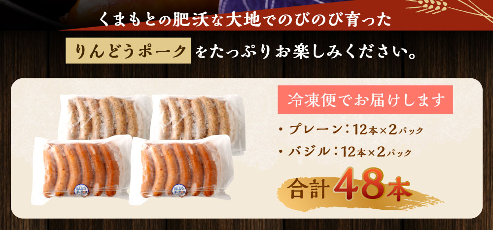 ふるさと納税 りんどうポーク フランクフルト 2種セット 合計48本 3 6kg プレーン24本 バジル24本 熊本県産 ブランド 豚肉 ウインナー ソーセージ ビックサイズ 大きい お肉 小分け 冷凍 送料無料 Kanal9tv Com