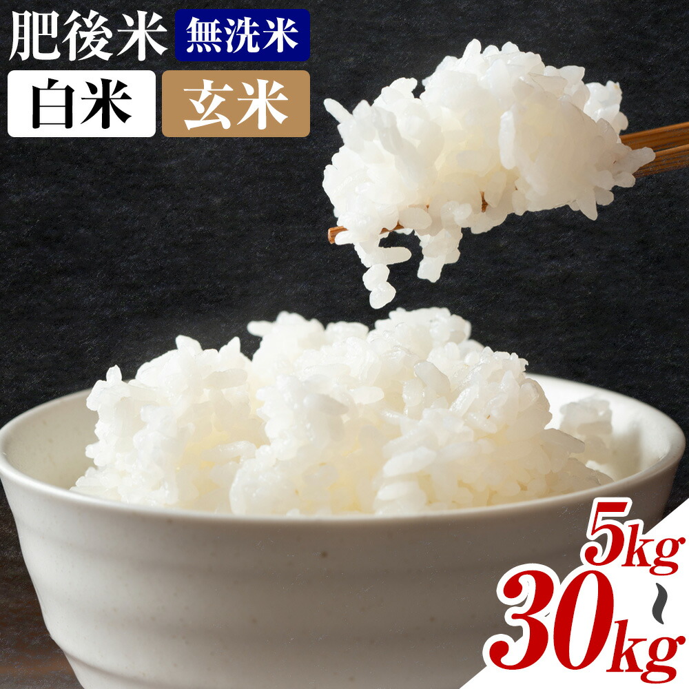 【ふるさと納税】令和7年産 熊本県産 肥後米 無洗米 白米 玄米 5kg 10kg 20kg 30kg 定期便 選べる内容量 1袋5kg 株式会社くまもとごはん 《内容量をお選びください》米 お米 令和7年産 九州産 熊本県産 送料無料 玄米 無洗米 白米 米 新米｜熊本県菊池市