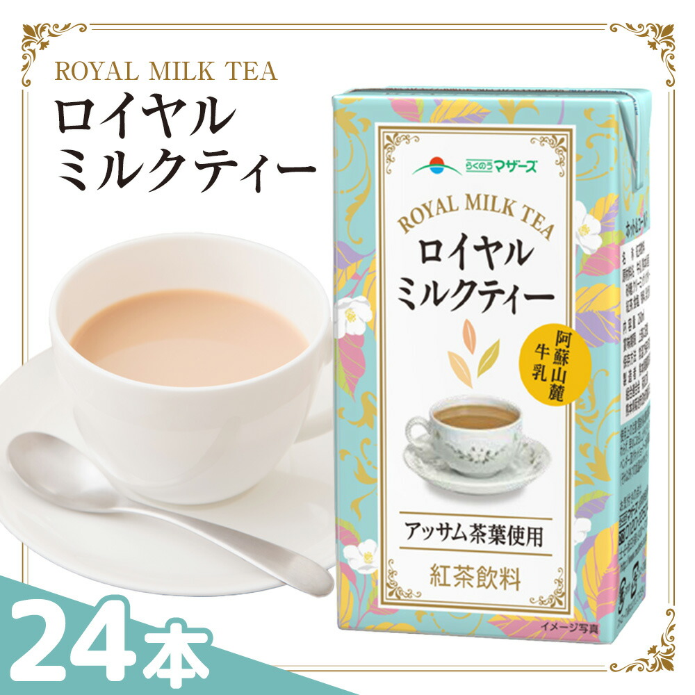 【ふるさと納税】常温保存可能 ロイヤルミルクティー 250ml × 24本 1ケース 合同会社たべたせいか《30日以内に出荷予定(土日祝除く)》熊本県 菊池市 紅茶 ミルクティー らくのうマザーズ ドリンク 飲み物 飲料 セット 紙パック 常温保存可能 ロングライフ 熊本県産