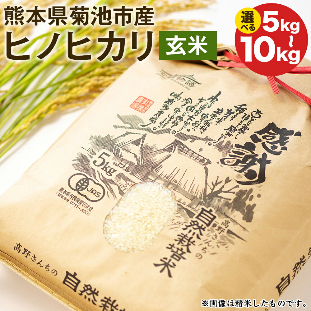 熊本県 自然栽培米 ひのひかり 玄米10kg 熊本県 自然栽培米 ひのひかり 玄米10kg