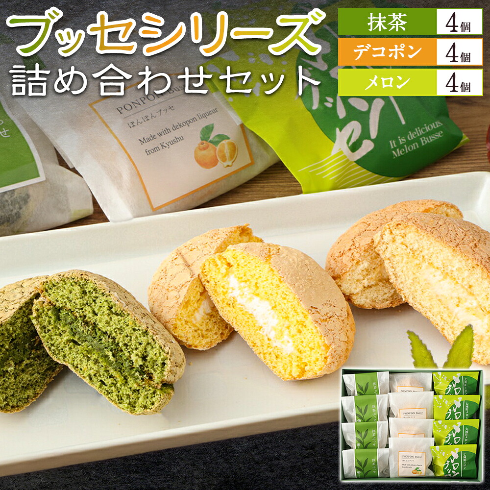 【ふるさと納税】菊池銘菓 ブッセシリーズ 詰め合わせセット 1箱 12個入り 3種 × 各4個 有限会社中原松月堂《30日以内順次出荷(土日祝除く)-》熊本県 菊池市 和菓子 洋菓子 お菓子 焼き菓子 菓子折り 銘菓 抹茶 メロン デコポン ブッセ デザート スイーツ