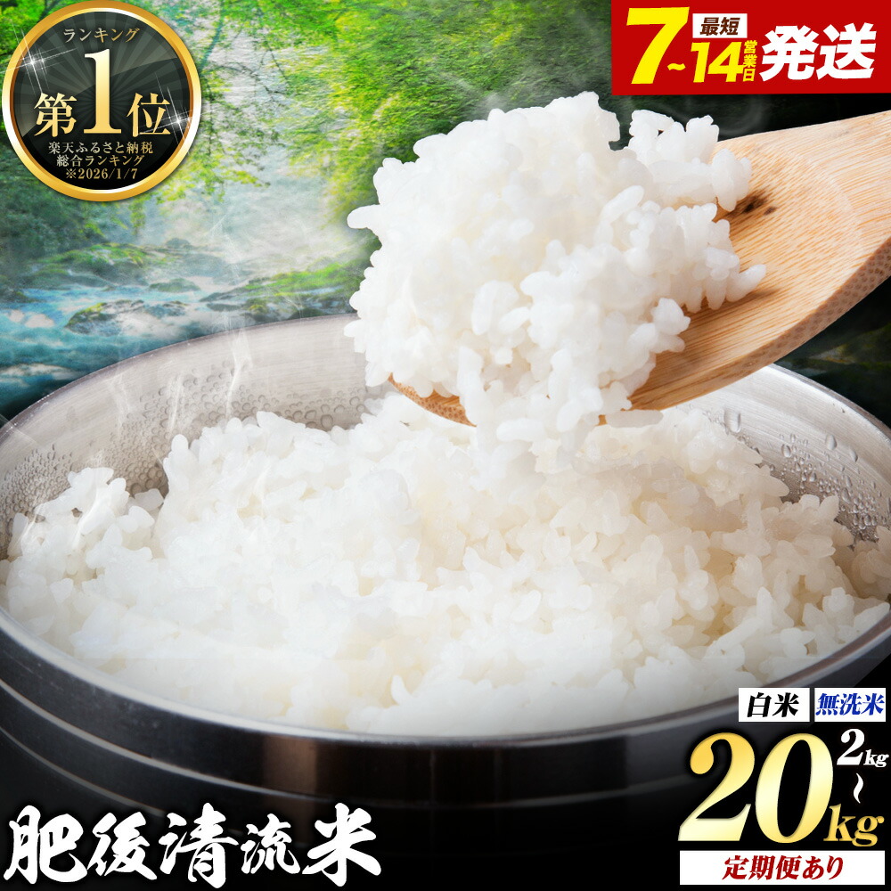 【ふるさと納税】米 選べる 定期便  肥後清流米 無洗米 白米 米  2kg 5kg 10kg 20kg ランキング 定期便あり 12ヶ月 隔月6ヶ月《出荷時期をお選びください》熊本県 菊池市 国産 熊本県産 白米 精米 無洗米 送料無料 こめ お米 ごはん 生活応援 ブレンド米 楽天スーパーセール：熊本県菊池市