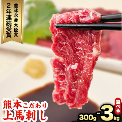 【ふるさと納税】 上赤身馬刺し ブロック 国産 馬刺し 熊本肥育 馬刺し 冷凍 生食用 たれ付き 選べる 300g~3kg 肉 馬肉 予約 平成27年28年 農林水産大臣賞受賞 熊本県菊池市《7-14日以内に出荷予定(土日祝除く)》 絶品 赤身 国産馬刺し