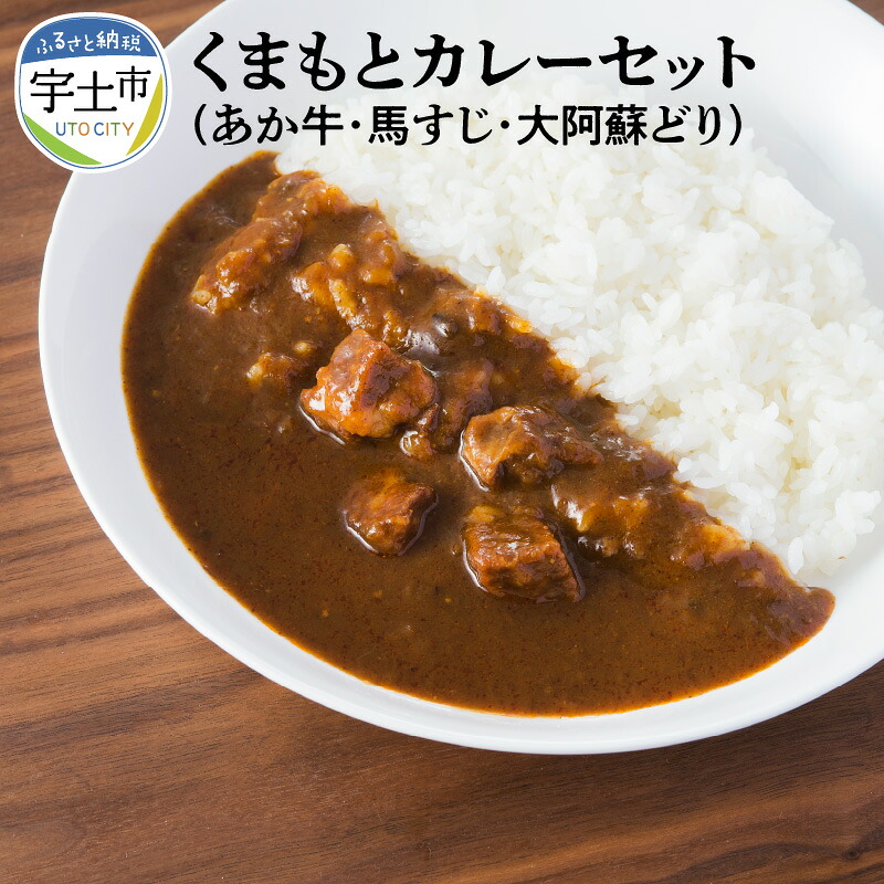 【ふるさと納税】カレー カレーセット あか牛 馬すじ 大阿蘇どり 保存料不使用 着色料不使用 詰め合わせ 熊本【熊本県宇土市】｜熊本県宇土市