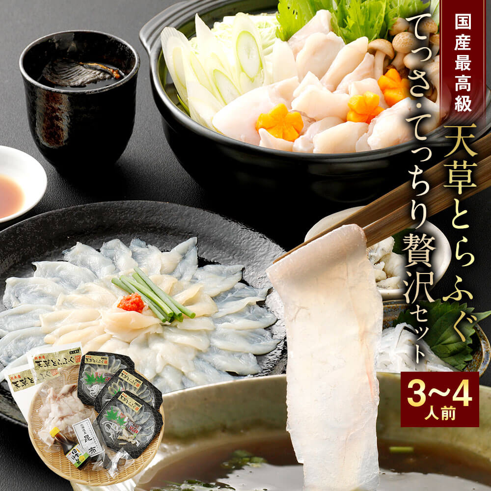 皮 てっちり 焼きふぐ とらふぐ ふぐの王様 冷凍 焼きひれ フグ てっさ 3 4人前 送料無料 熊本県上天草市てっさ てっちり 唐揚げ 焼きふぐなど ご家庭で天草とらふぐフルコースが満喫できます てっさ 天草とらふぐてっさ てっちり贅沢セット ふるさと納税