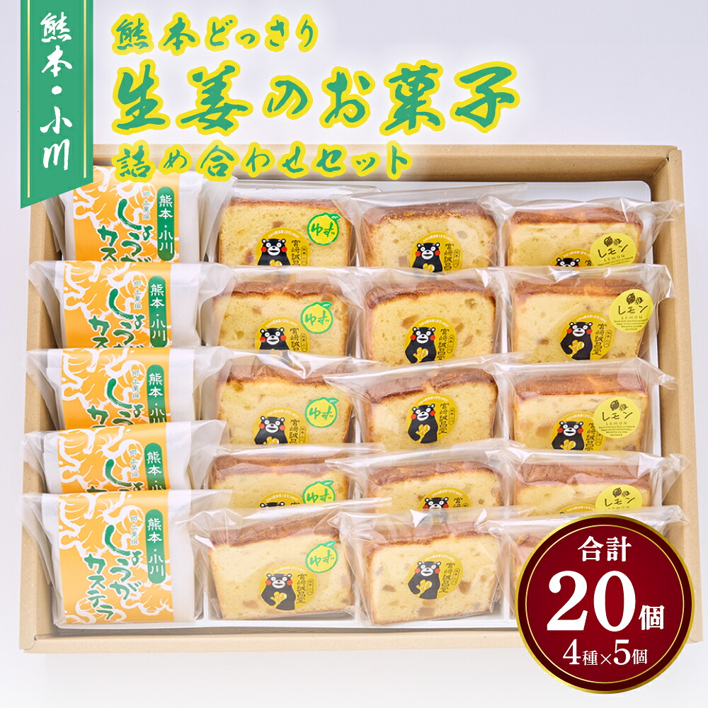 【ふるさと納税】 生姜 カステラ パウンドケーキ 熊本どっさり生姜のお菓子 詰め合わせ 4種 各5個 合計20個入り レモン ゆず ショウガ 洋菓子 焼き菓子 セット 詰め合わせ お取り寄せ スイーツ 送料無料 宮崎誠昌堂有限会社