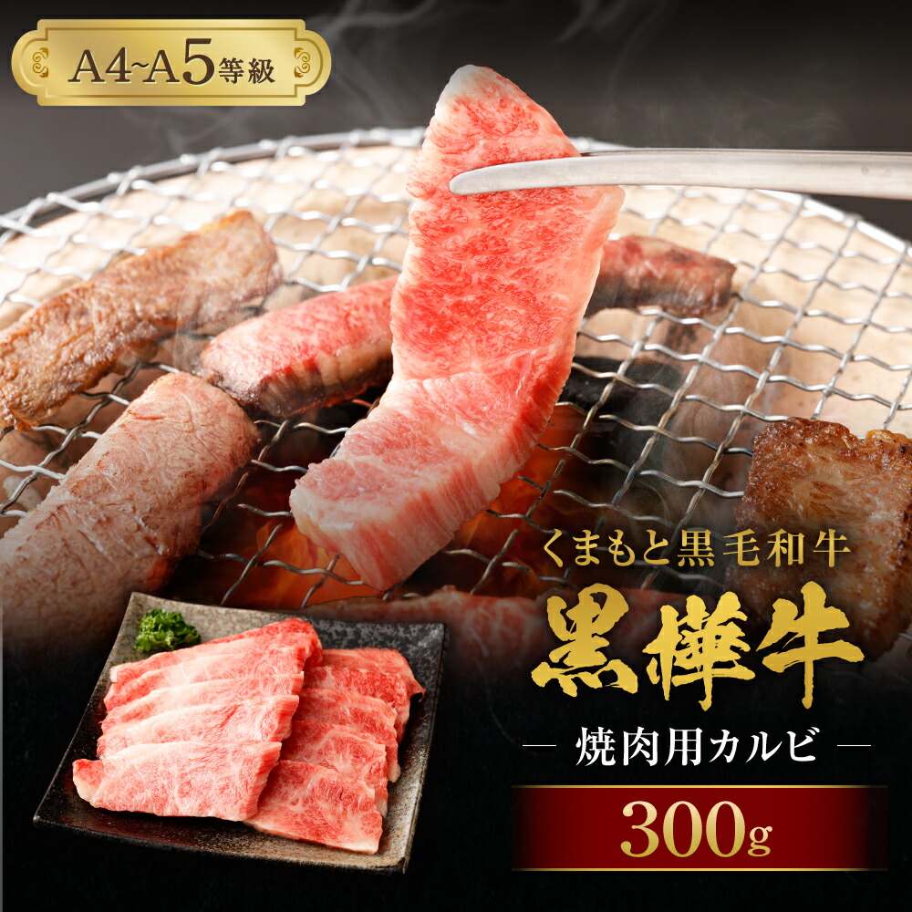 最安 くまもと黒毛和牛 黒樺牛 A4〜A5等級 焼肉用カルビ 合計300g 牛肉 カルビ 焼肉 焼き肉 和牛 牛 お肉 黒毛和牛 国産 九州産  熊本県産 冷凍 送料無料 fucoa.cl