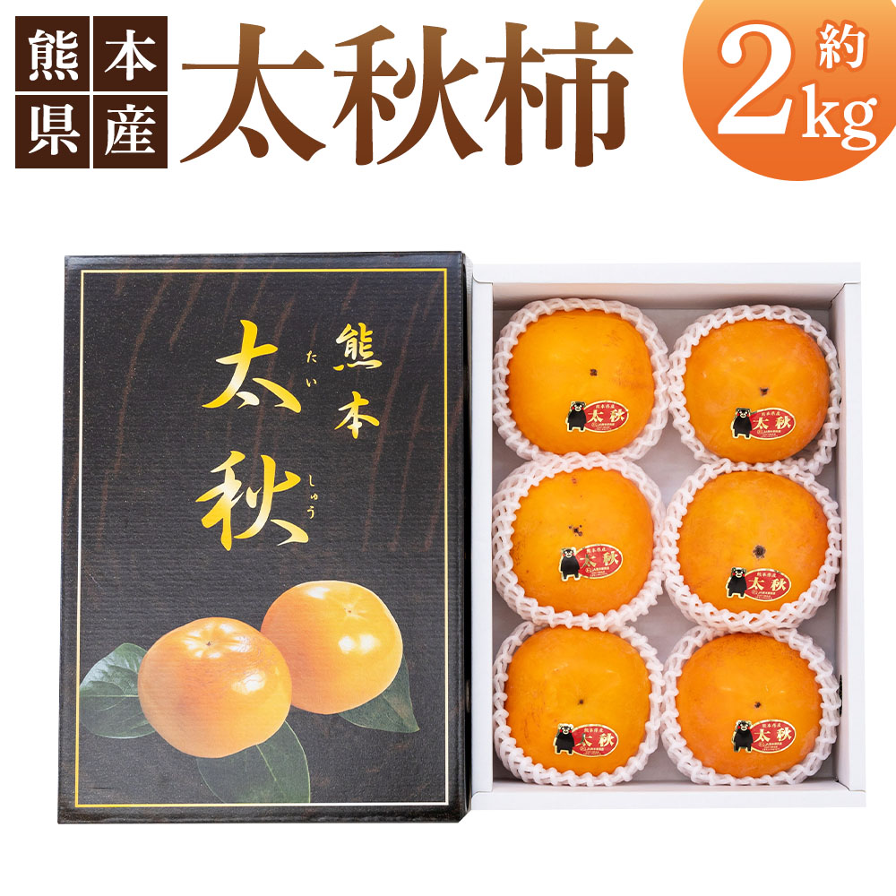 【ふるさと納税】【先行予約】 太秋柿 約2kg 5～6玉 【2025年10月上旬から11月上旬に順次発送予定】 サンサンうきっ子 宇城彩館