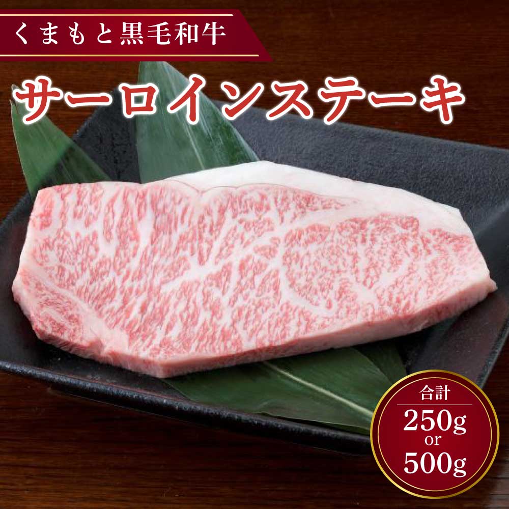 【ふるさと納税】 黒毛和牛 【選べる容量】くまもと黒毛和牛 サーロインステーキ 約250g もしくは 約500g（約250g×2パック）黒毛和牛 和牛 牛肉 サーロイン ステーキ ステーキ肉 お取り寄せグルメ 冷凍 熊本県 宇城市 送料無料 くまもと食彩の力 17,750円