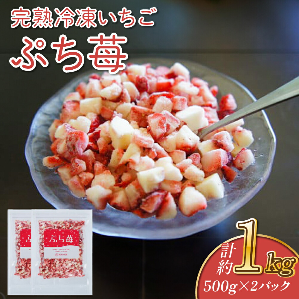 【ふるさと納税】完熟 冷凍 いちご ぷち苺 500g×2パック 合計1kg 園村苺園