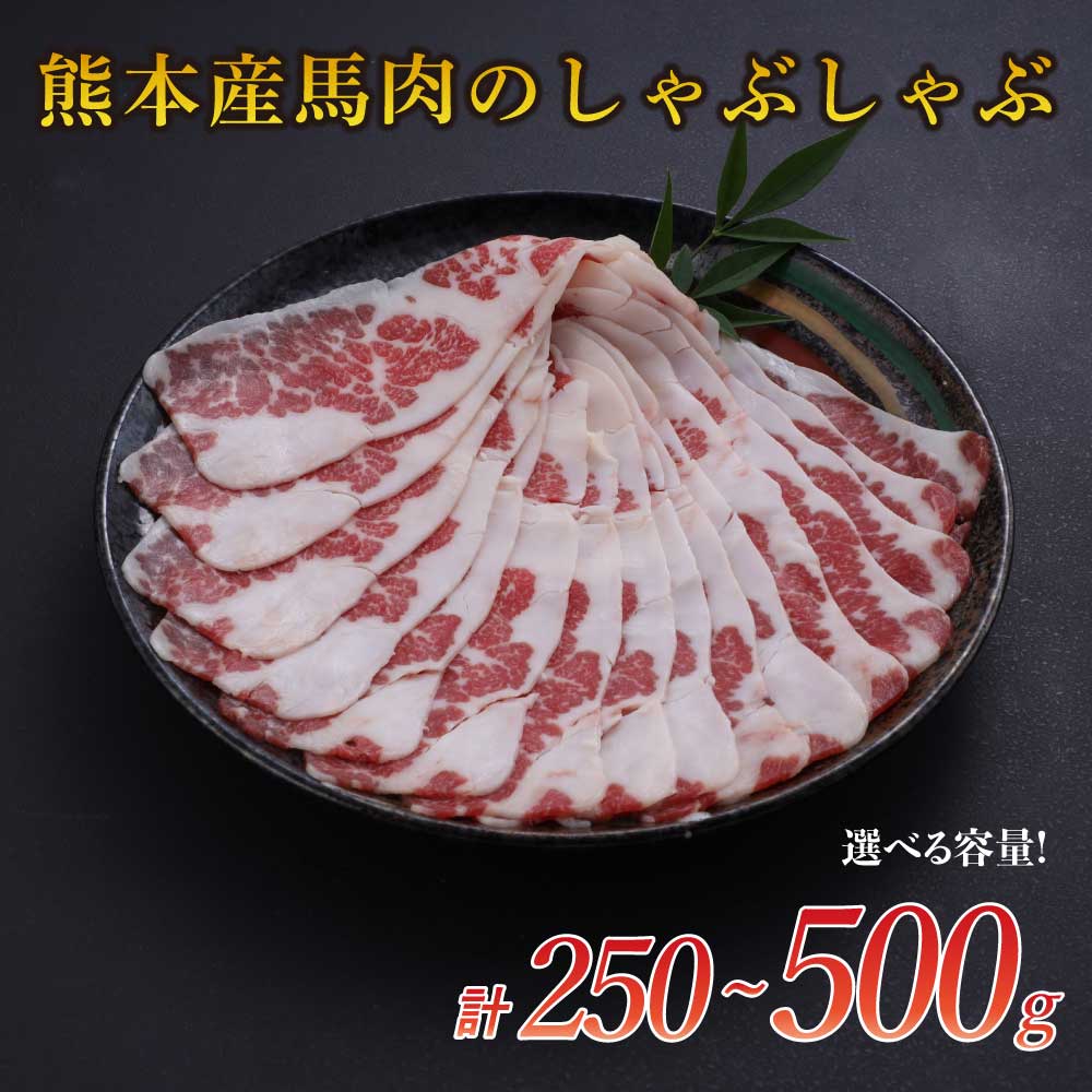 【ふるさと納税】熊本産 馬肉のしゃぶしゃぶ 選べる内容量 約250g／約500g