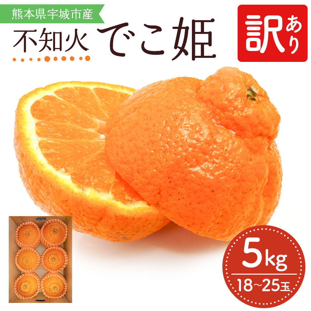 【ふるさと納税】 【先行予約】 不知火 訳あり でこ姫 約5kg 18～25個 みかん 吉田レモニー  【2025年4月上旬～2025年5月下旬発送】