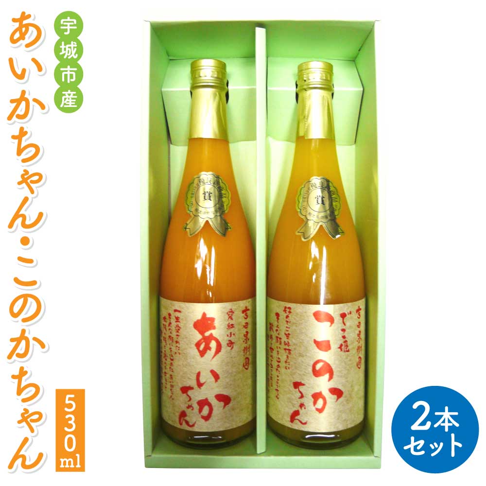 【ふるさと納税】あいかちゃん・このかちゃん 530ml 2本セット 計1.2L 果汁100% みかんジュース オレンジジュース ジュース 飲料 温州みかん 不知火 熊本 国産 送料無料 吉田レモニー