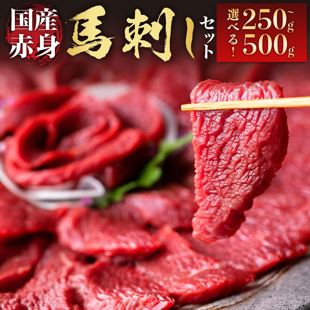 【ふるさと納税】馬刺し ふるさと納税 赤身 国産 赤身馬刺し 馬刺し 赤身 熊本 馬肉 上質 新鮮 赤身 たっぷり 250g 500g 小分け 馬刺しふるさと納税 専用タレ 満喫 セット 専用醤油付き 詰め合わせ お取り寄せ 利他 利他フーズ 熊本県 阿蘇市