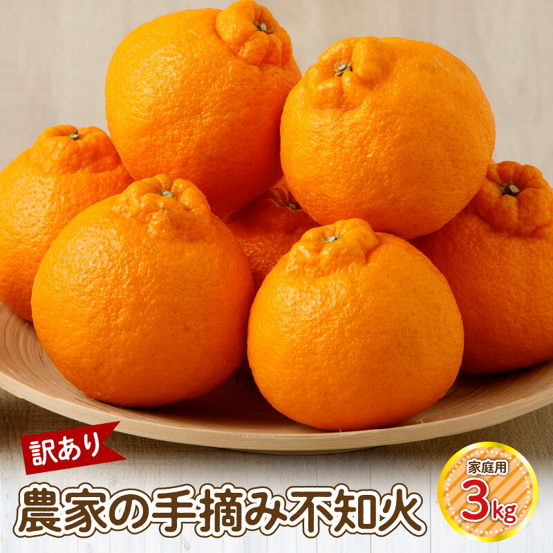 【ふるさと納税】【訳あり】農家の手摘み　不知火　家庭用　3kg｜熊本県天草市