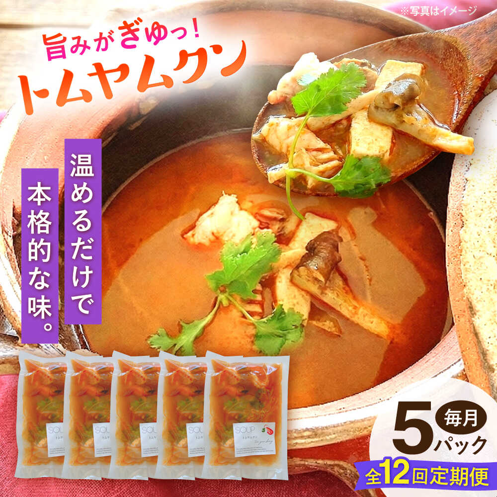 【ふるさと納税】【全12回定期便】トムヤムクン 約180g&times;5パック 【SOUP LAB】[AYAK019]｜熊本県合志市