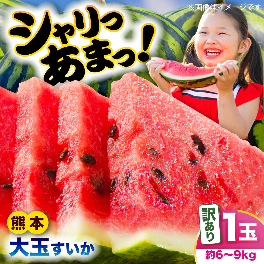 【ふるさと納税】【先行予約】　【訳あり】 大玉すいか 1玉 約6kg～9kg 【株式会社 Foody’s】[AYAT007]